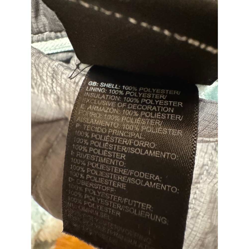 The North Face Girls Reversible Mossbud Swirl Jacket Grey Blue Size M 10/12 - Picture 15 of 15